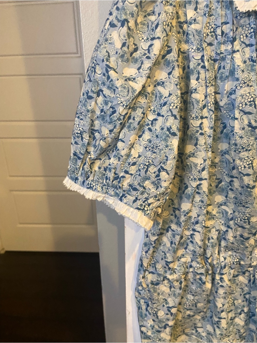 Christy Dawn Clementine Blouse in a blue floral print - Picture 3 of 6